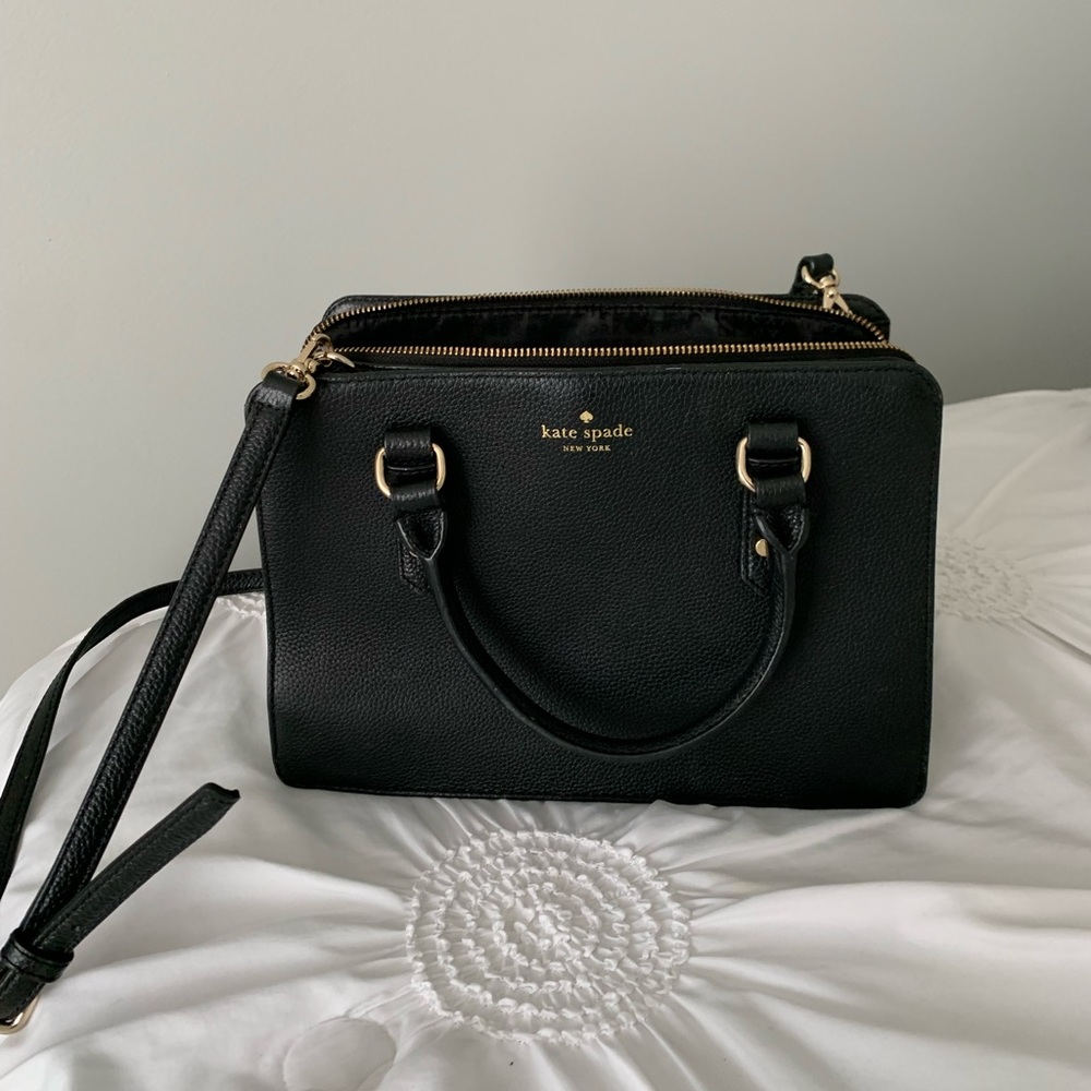 Kate Spade Black Double-Zip Satchel